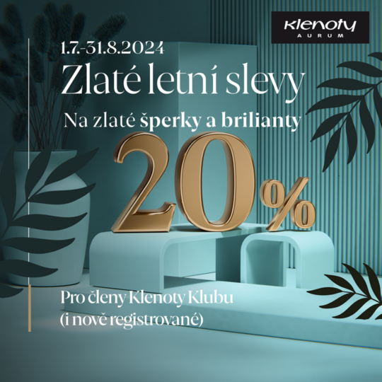 ZLATÉ LETNÍ SLEVY -20% 🤗