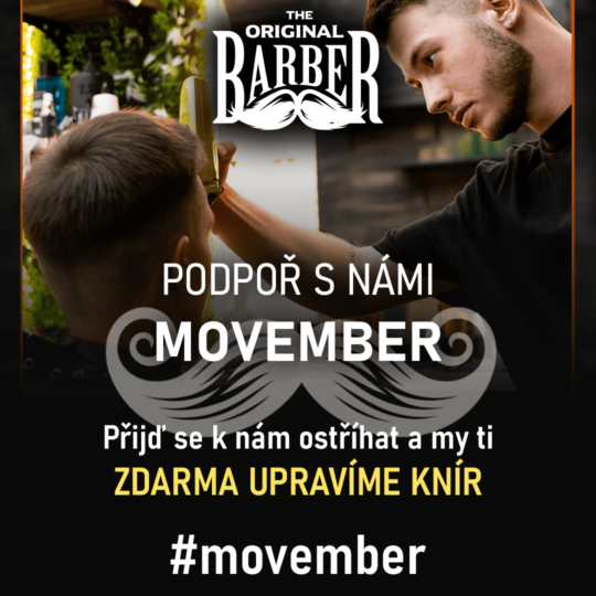 🧔‍♂️Podpořte Movember s The Original Barber🧔‍♂️💇