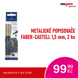 ✍️Akce na metalické popisovače Faber-Castell 1,5 mm, 2 ks✍️